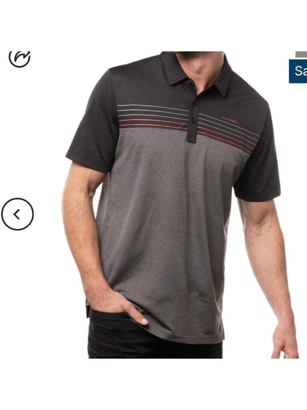Travis Mathew Cainsville Golf Polo Shirt Medium Like New